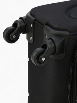 Чемодан на колёсах Royalbag маленький 46 л (S), на молнии, с увеличением, кодовый замок, 4 колеса, чёрный