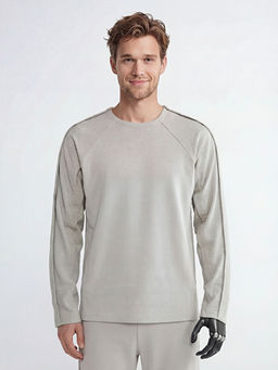 Kolay Giyilebilir Yanlardan C?rt Bantl? Erkek Sweatshirt