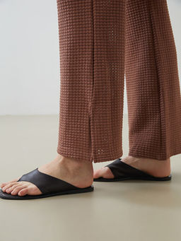 Beli Lastikli Kendinden Desenli Kad?n Pantolon