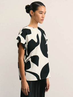 Блузка с абстрактным принтом / Zarina  фото 4