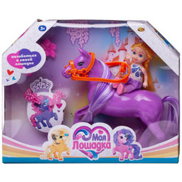 Игровой набор ABtoys Моя лошадка Лошадка и девочка-наездница 3 вида фото 5