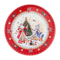 Поднос сервировочный 33*2,1см AGNESS НОВЫЙ ГОД арт. 898-026/130/132/133