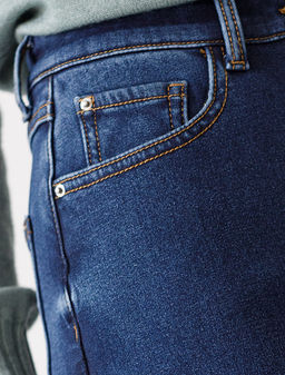 Джинсы-трубы из эластичного денима на флисе - Vilatte фото 8