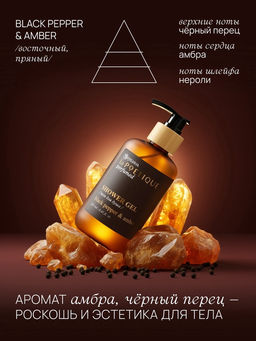 Подарочный набор гель для душа и лосьон, 2 шт. ? 250 мл, аромат Black pepper, laPOETIQUE  фото 3