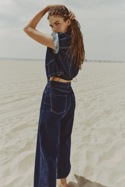 JEANS Z1975 CULOTTE TIRO ALTO COMFORT / Azul - Zara фото 14