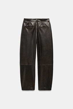 STRIPED LEATHER TROUSERS ZW COLLECTION LIMITED EDITION - Zara фото 9