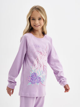 Сиреневая пижама для девочки с единорогом - Kogankids фото 12