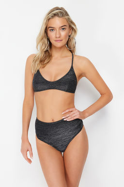 TRENDYOLMILLA Siyah Yuksek Bel Hipster Bikini Alt? TBESS24BA00093