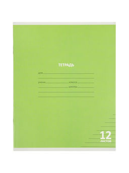 Цена за 100 шт. Тетрадь 12л лин КПК "Пастель", обл мел карт, блок №2, 5В МИКС