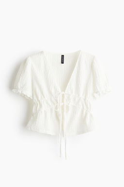 Top arrugado con lazada doble - H&m фото 2
