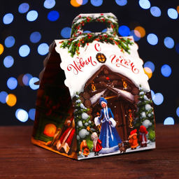 Цена за 10 шт. Подарочная коробка Лесная Сказка 12 х 12 х 16,8 см