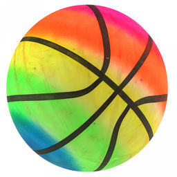 Мяч игровой Баскетбол д18см, радужный, ПВХ (Китай) - Домашняя мода фото 4