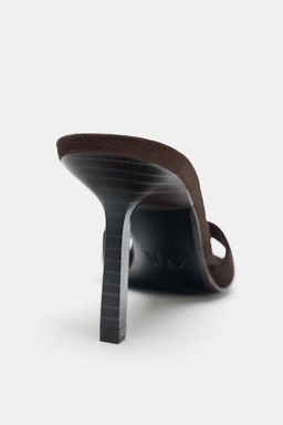 SPLIT SUEDE HIGH-HEEL SANDALS - Zara фото 17