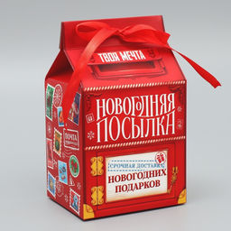 Цена за 5 шт. Упаковка для кондитерских изделий «С Новым годом!», 8×10×16 см