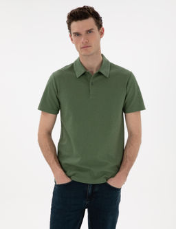 Haki Slim Fit Polo Yaka Ti__rt