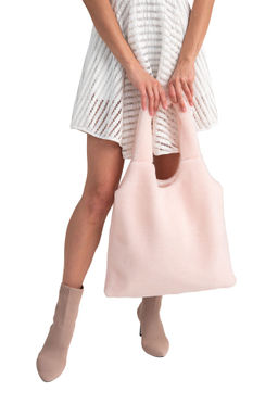 Шопер меховой Тедди пудра