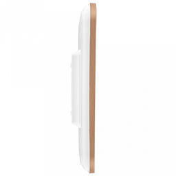 Часы настенные "Зимний ритм" 35х35х5см, мягкий ход, циферблат "Снежинки" белый/перламутровый; цифры арабские, золотой; корпус пластик, золотой/белый; в коробке (Китай)