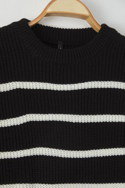 TRENDYOL MAN Vizon Casual Oversize Bisiklet Yaka Cizgili Triko Kazak TMNAW23KZ00285 - Trendyolmilla фото 44