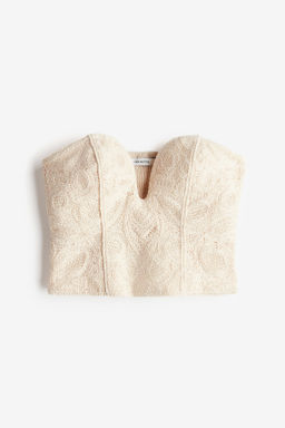 Top bustier efecto crochet