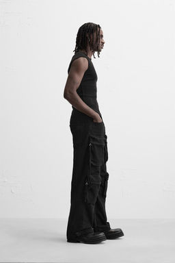 CARGO POCKET DENIM TROUSERS - Zara фото 4