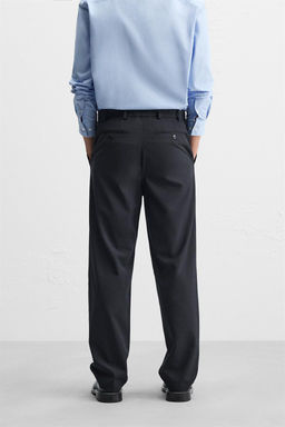 STRAIGHT-LEG WOOL BLEND TROUSERS - Zara фото 3