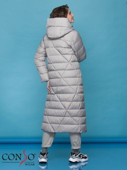 Conso / WDL 200504 - light grey Пальто пуховое женское  фото 6