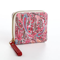 Кошелёк женский на молнии с ремешком, голубой