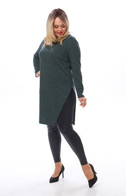 длинная туника-свитер-с глубоким разрезом сбоку. - Ckc collections фото 2