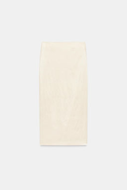 FALDA MIDI SATINADA / Beige - Zara фото 2
