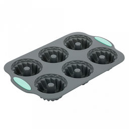 Форма для кексов "Linea Silicone", 6 ячеек, фигурная, силикон, "Regent" (Китай)