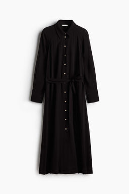 Vestido camisero de viscosa con cintur?n de anudar