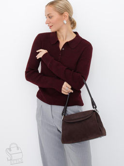 Сумка женская кожаная 2617Y coffee Polina&Eiterou