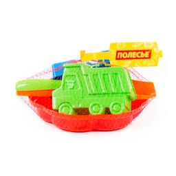 Набор детский №89 ( ситечко-цветок большое, лопатка №5, грабельки №5, формочки 2 шт.) арт. 7193