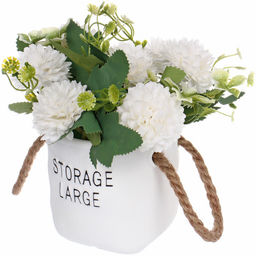 Цветочная композиция "Мечта" 10*20см Хризантемы белые