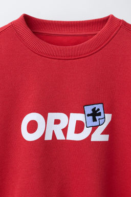 SUDADERA ESTAMPADA LOGO / Rojo - Zara фото 3