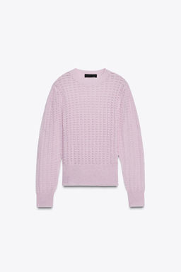 POINTELLE KNIT WOOL AND ALPACA SWEATER - Zara фото 5