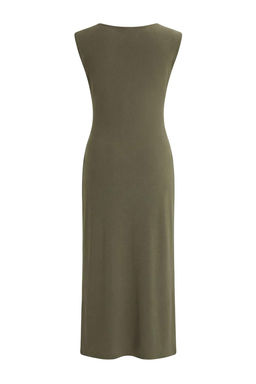 Haki A-Kesim/Can Form Kolsuz Midi Esnek Orme Elbise TWOSS26EL00011 - Trendyolmilla фото 2