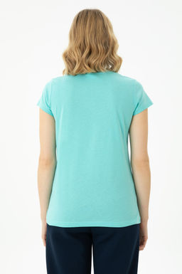 Женская мятная базовая футболка - U.s. polo assn фото 12