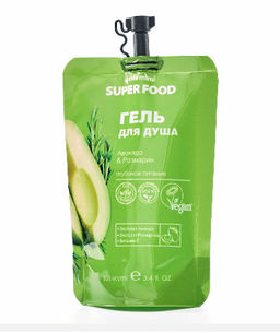 КАФЕ КРАСОТЫ le Cafe Mimi SUPER FOOD Гель/душ Авокадо&Розмарин 100мл пакет