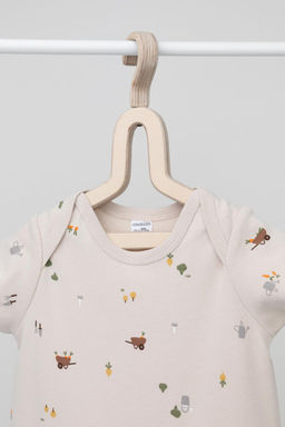 К 6485/огород на бежевом полукомбинезон яс - Crockid фото 2