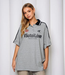 Футболка #КТ1716, серый меланж