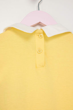 K?rm?z? K?z Cocuk %100 Pamuk Nak?sl? Gomlek Yaka K?sa Kol K?sa Orme Elbise TKDSS25EL00090 - Trendyolmilla фото 9