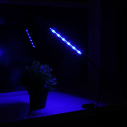 Фитосветильник для растений, светодиодный, 9 Вт, 250 мм, IP66, 5 В, USB, прищепка, таймер, биколорный