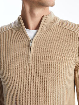 Dik Yaka Uzun Kollu Erkek Triko Kazak