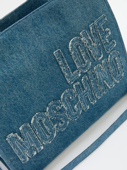 Женский тоут из денима LOVE MOSCHINO DENIM Артикул 4459171, синий  фото 3
