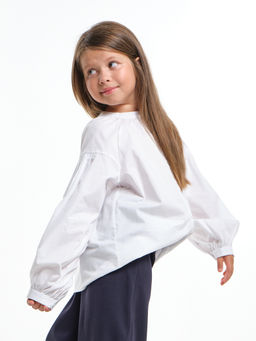 Нарядная блузка в школу UD 7980 голубой - Mini maxi фото 13