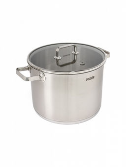 Кастрюля с крышкой 11,5л серый нержавеющая сталь