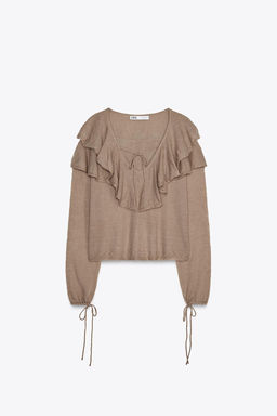 RUFFLED KNIT SWEATER - Zara фото 2