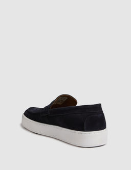 Lacivert %100 Deri S_et Loafer Ayakkab_