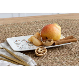 Блюдо керамическое «Цветы», 20.5×12.5×1.8 см